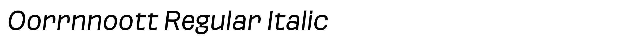 Oorrnnoott Regular Italic image